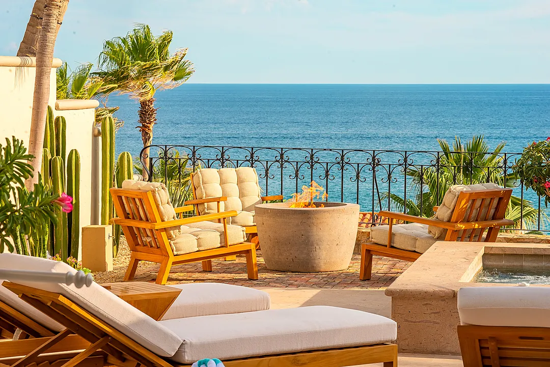 Alegre 3 - fire pit area with beach view
