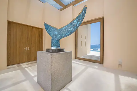 Bathroom 4 · Step into your serene ensuite with dual vanities, illuminated mirrors, and plenty of storage. Your private shower awaits through the glass door, while thoughtful touches like fresh towels and soft lighting create a spa-like retreat.