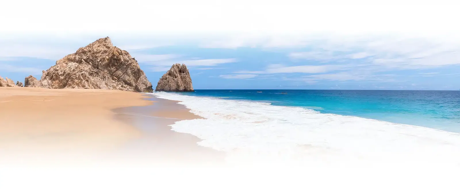 Beach and turquoise surf at Land's End, Cabo San Lucas