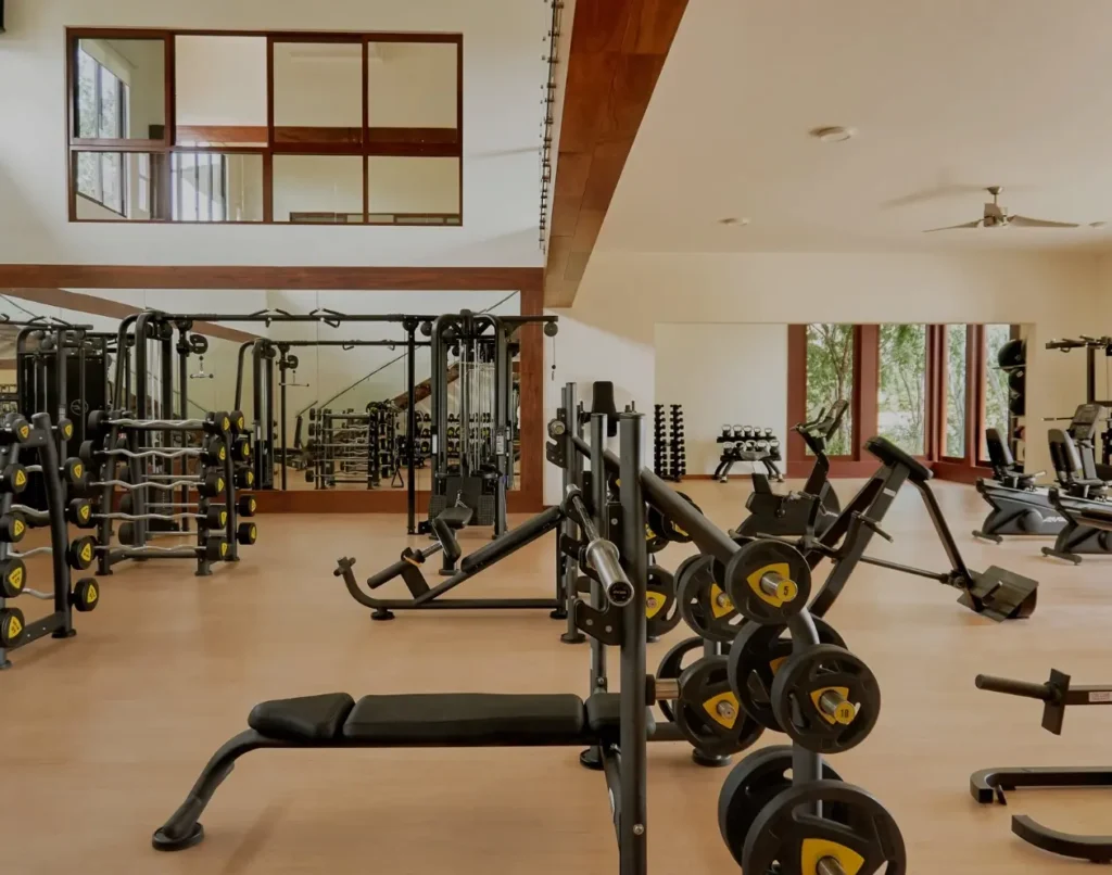 Fitness gym at a Los Cabos villa