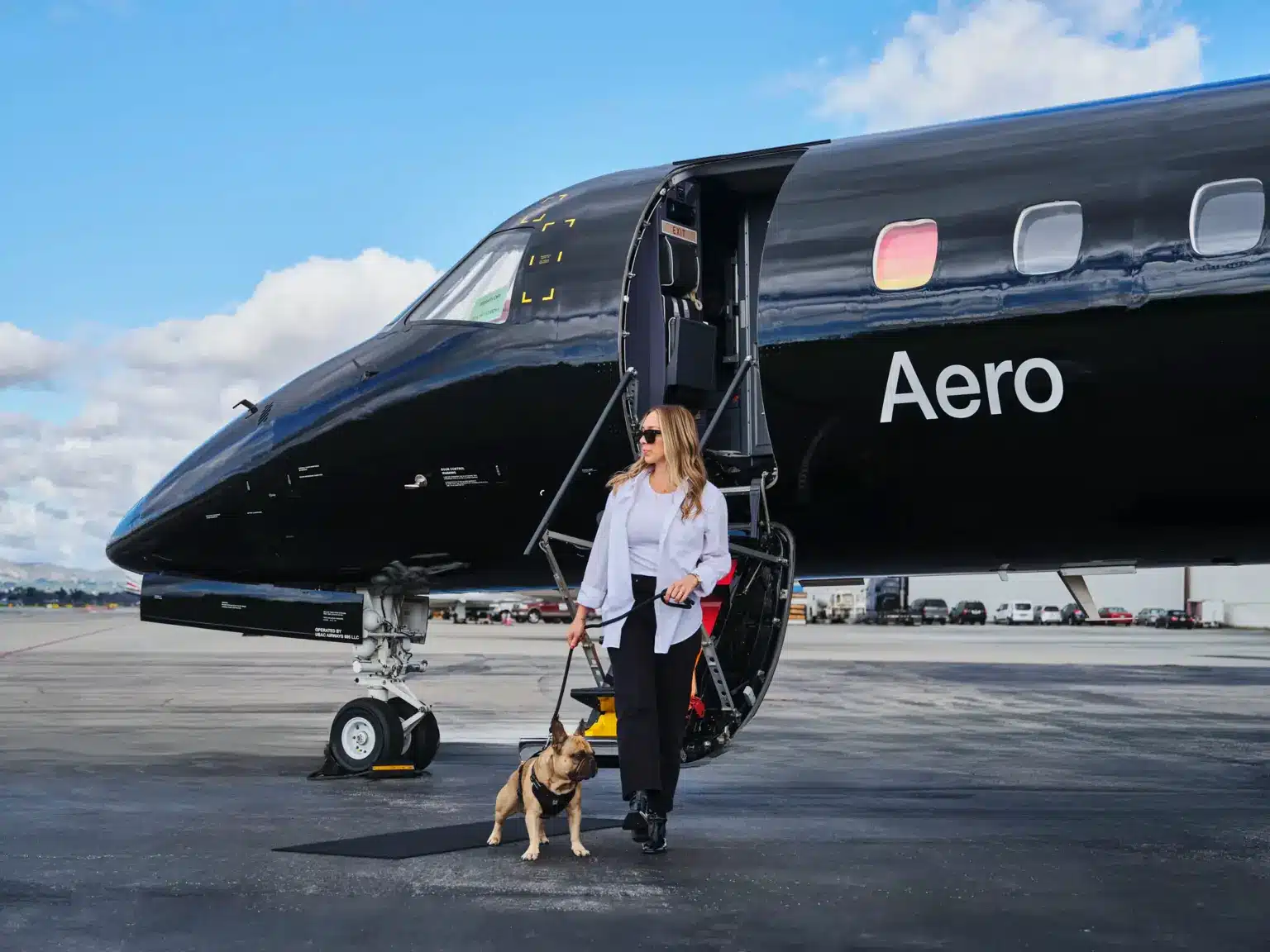 Boarding an Aero private jet to Los Cabos